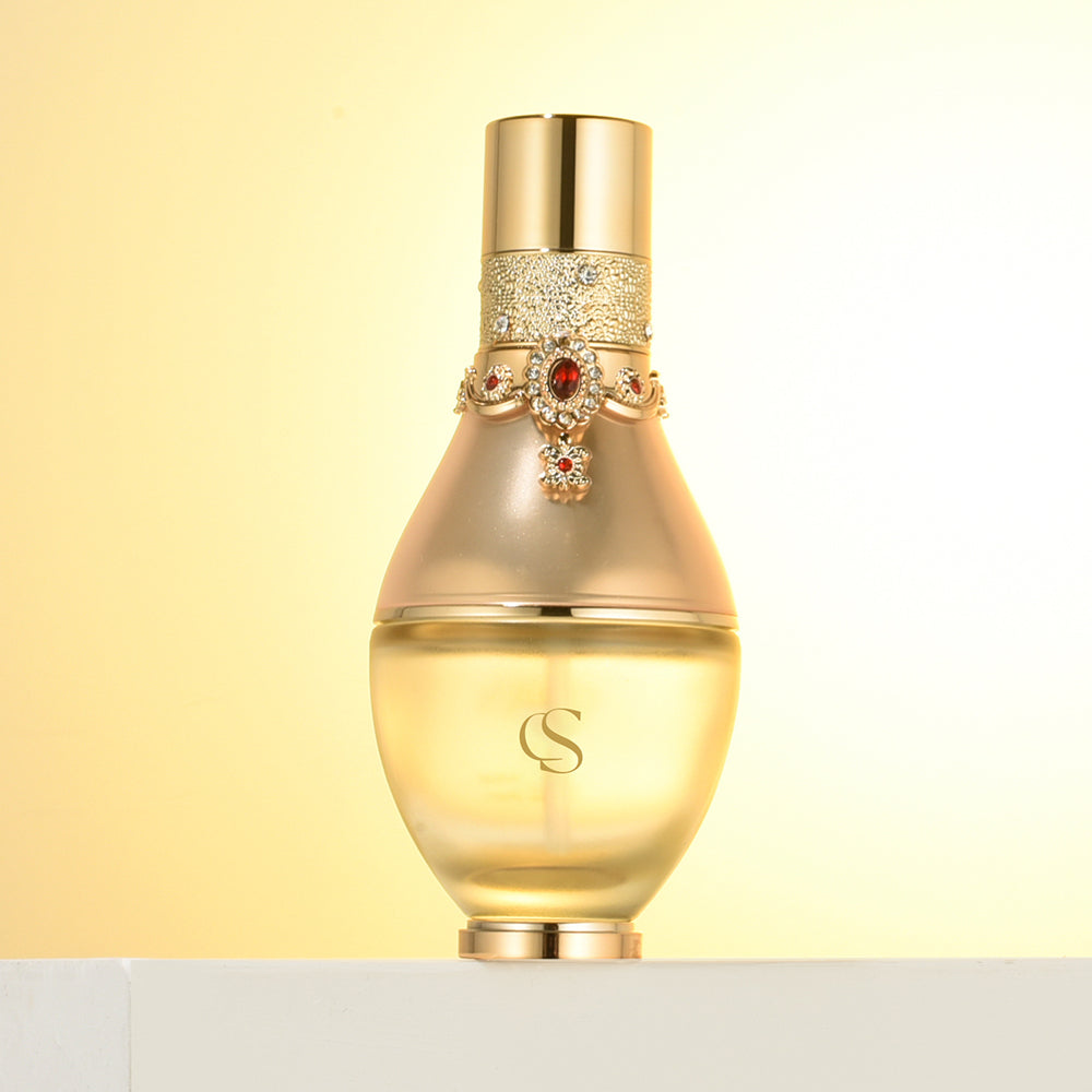 Luxury Lotion Pump Bottle & Face Cream Jar Set with Rhinestone Decor-5101